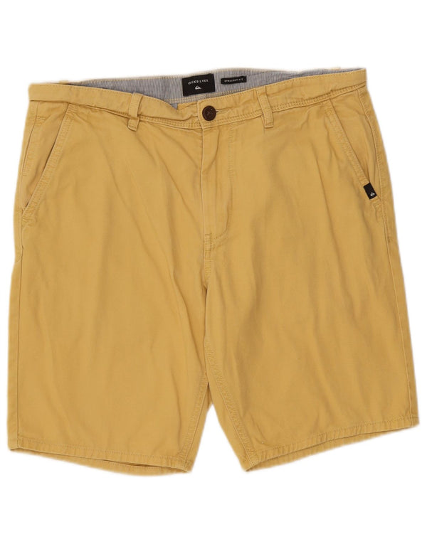 Quiksilver Herre Straight Fit Chino Shorts W32 Medium Gul Bomuld