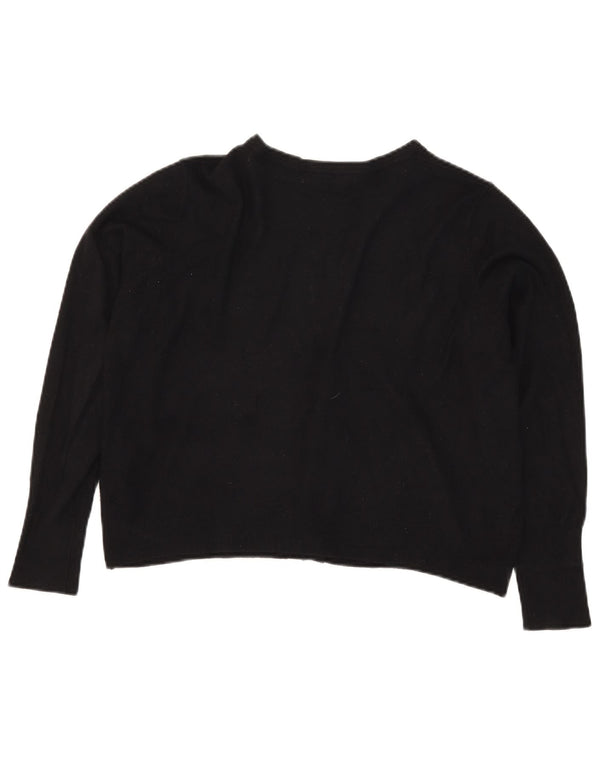 Marks & Spencer Dame Crop Cardigan Sweater UK 18 XL Sort Viscose