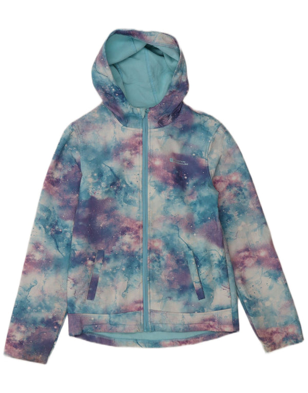 Mountain Warehouse Girls Zip Hoodie Sweater 11-12 Years Blue Tie Dye