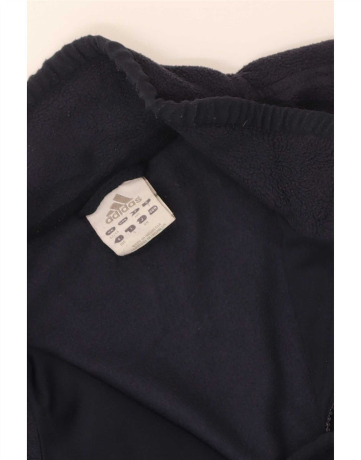 Adidas Fleecejakke til mænd UK 42/44 Large Navy Blue Polyester