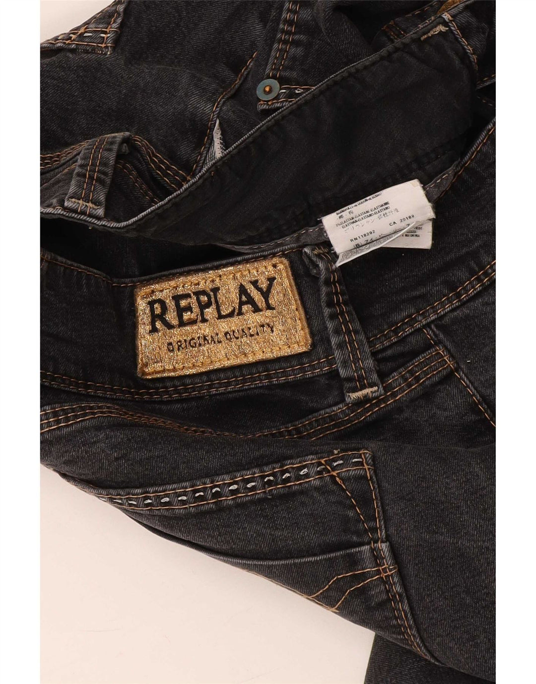 Replay Herre Slim Jeans W28 L34 Grå Bomuld