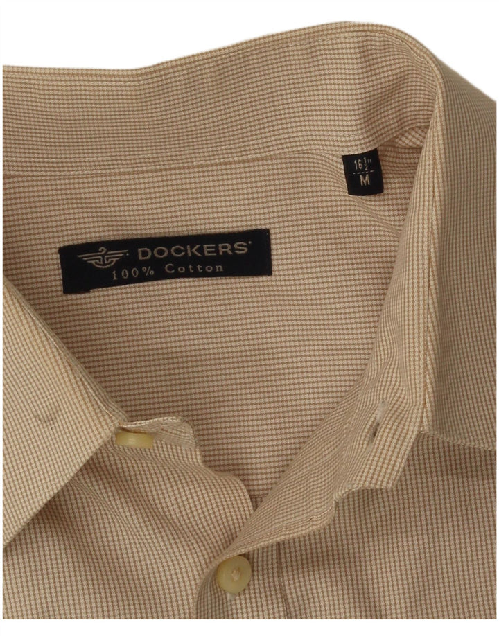 Dockers herreskjorte str. 16 1/2 Medium Beige Houndstooth Bomuld