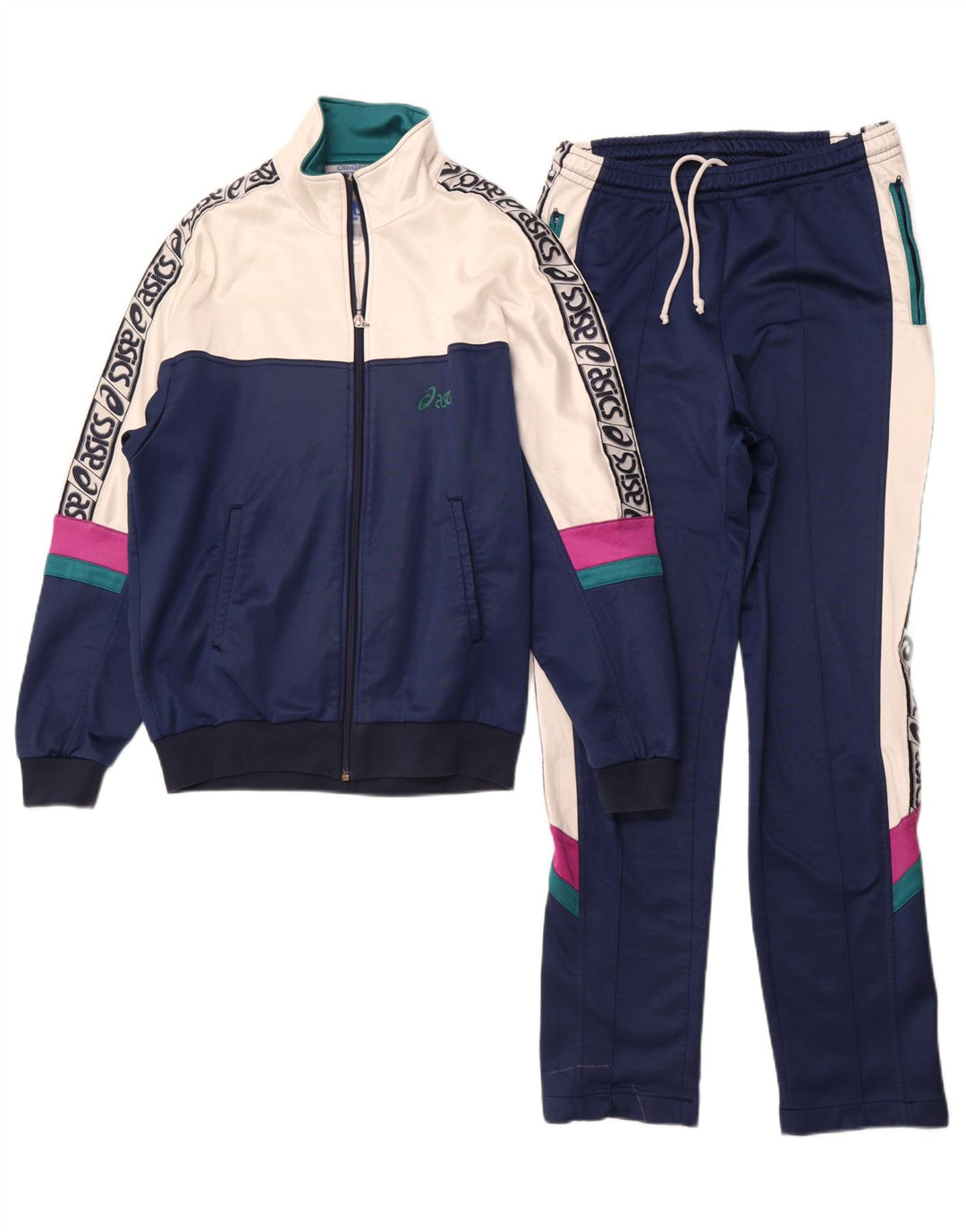 Asics hel træningsdragt til kvinder IT 48 XL Marineblå Colourblock Polyamid