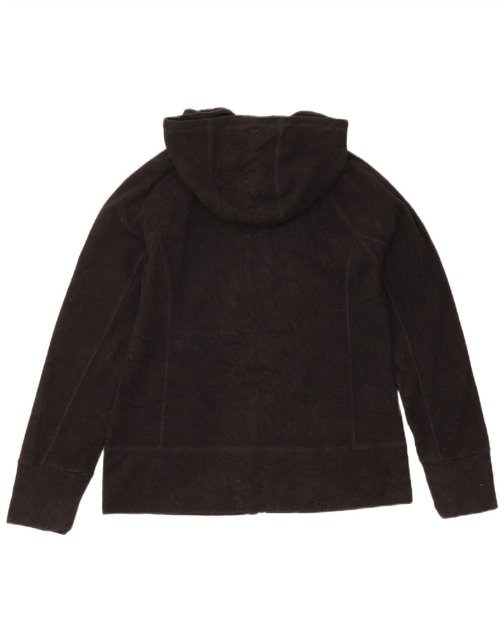 Calvin Klein Dame Grafisk Hættejakke Fleece DK 10 Lille Sort