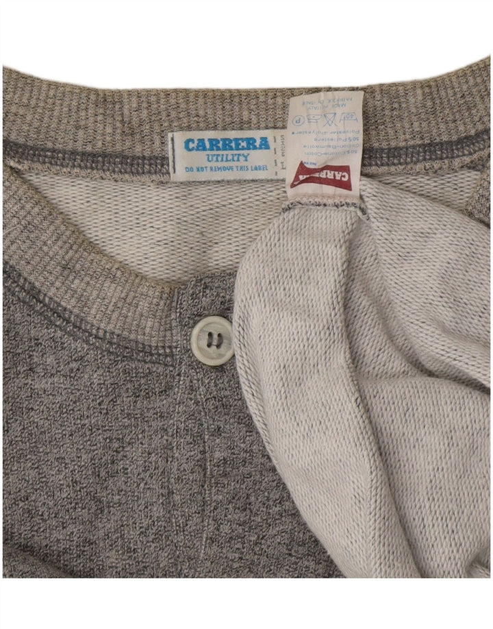 CARRERA grafisk sweatshirt til mænd, stor grå bomuld