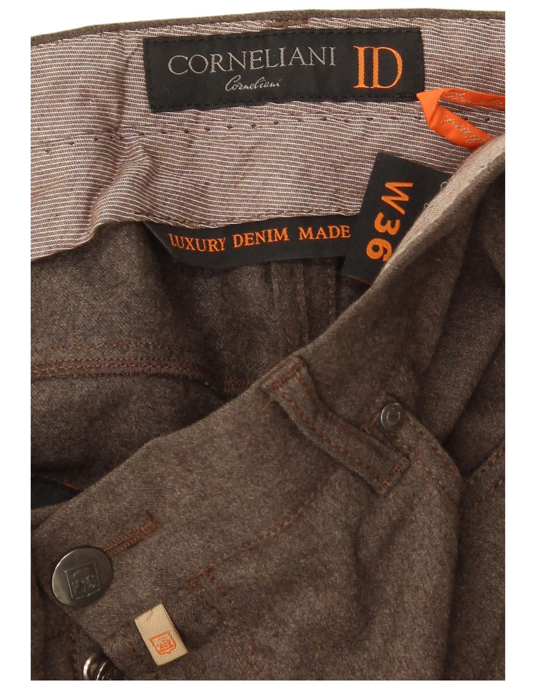 CORNELIANI Straight Casual bukser til mænd W36 L28 Brun uld