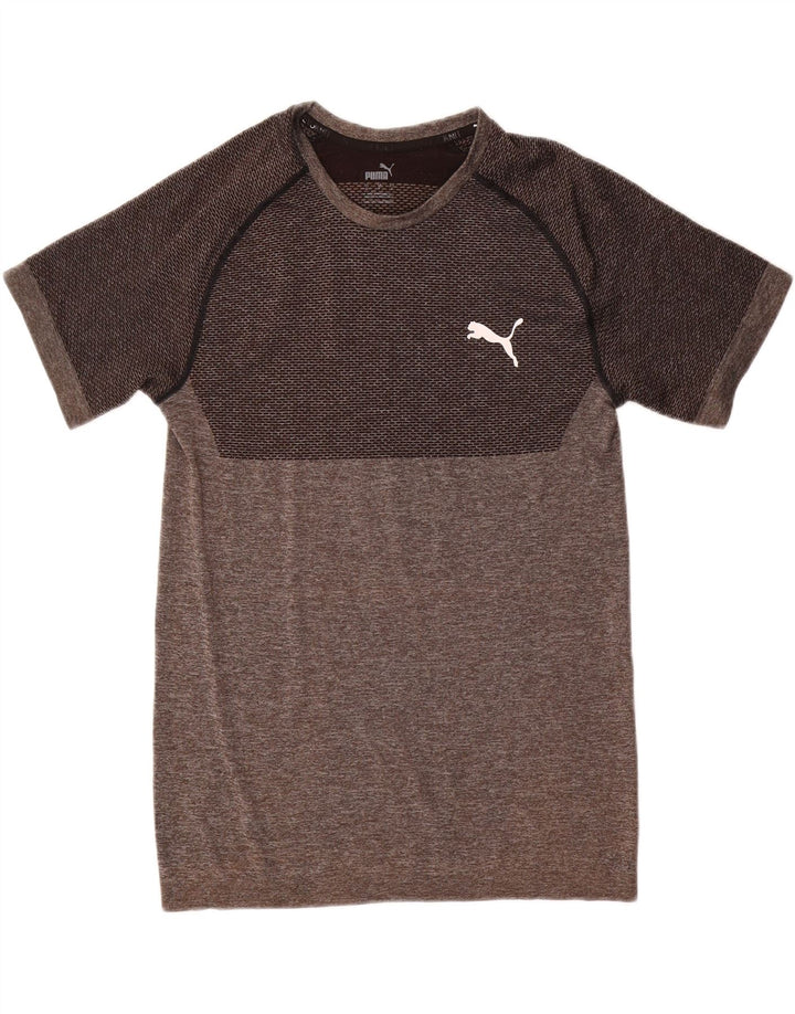 Puma Herre T-Shirt Top Lille Grå Colourblock