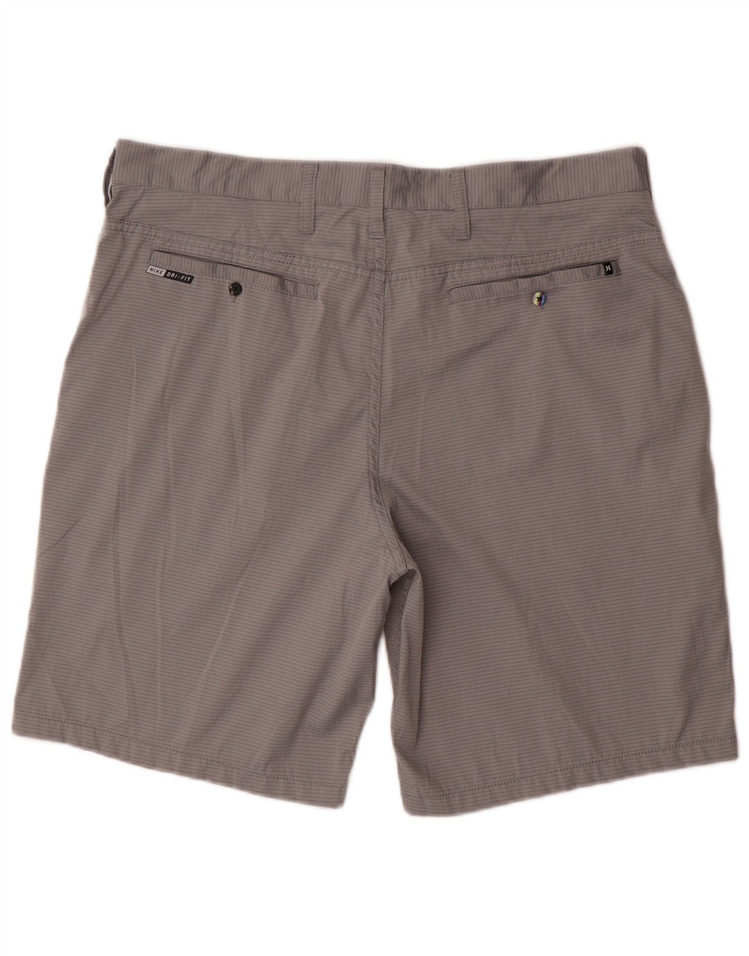 Hurley Herre Chino Shorts W36 Large Grey Pinstripe Polyester