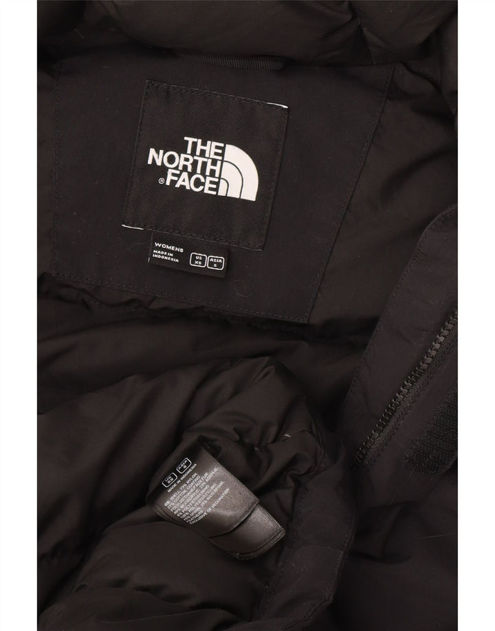 THE NORTH FACE Dameoversized hættepolstret frakke UK 6 XS sort nylon