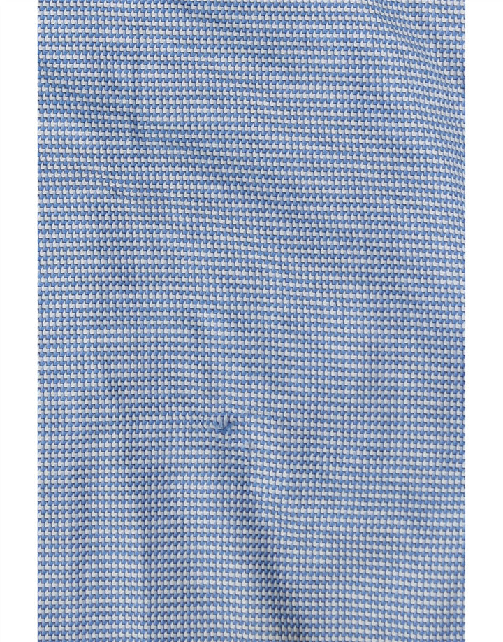 Calvin Klein Herre Slim Fit Skjorte Størrelse 40 15 3/4 Medium Blå Geometrisk