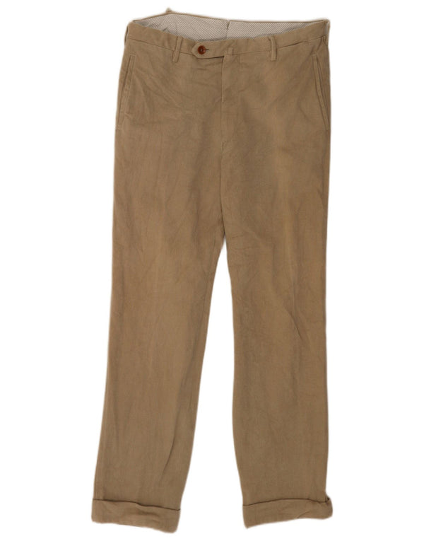Vintage lige chinobukser til mænd W30 L29 Beige bomuld