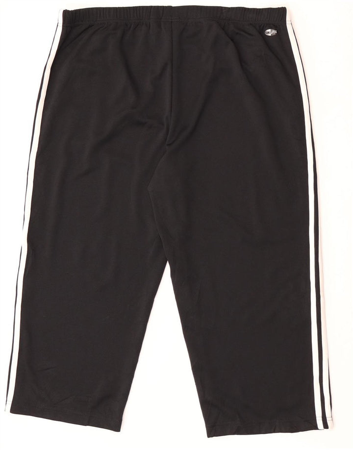Adidas Dame Climalite Capri Træningsdragt Bukser UK 18 XL Sort Polyester