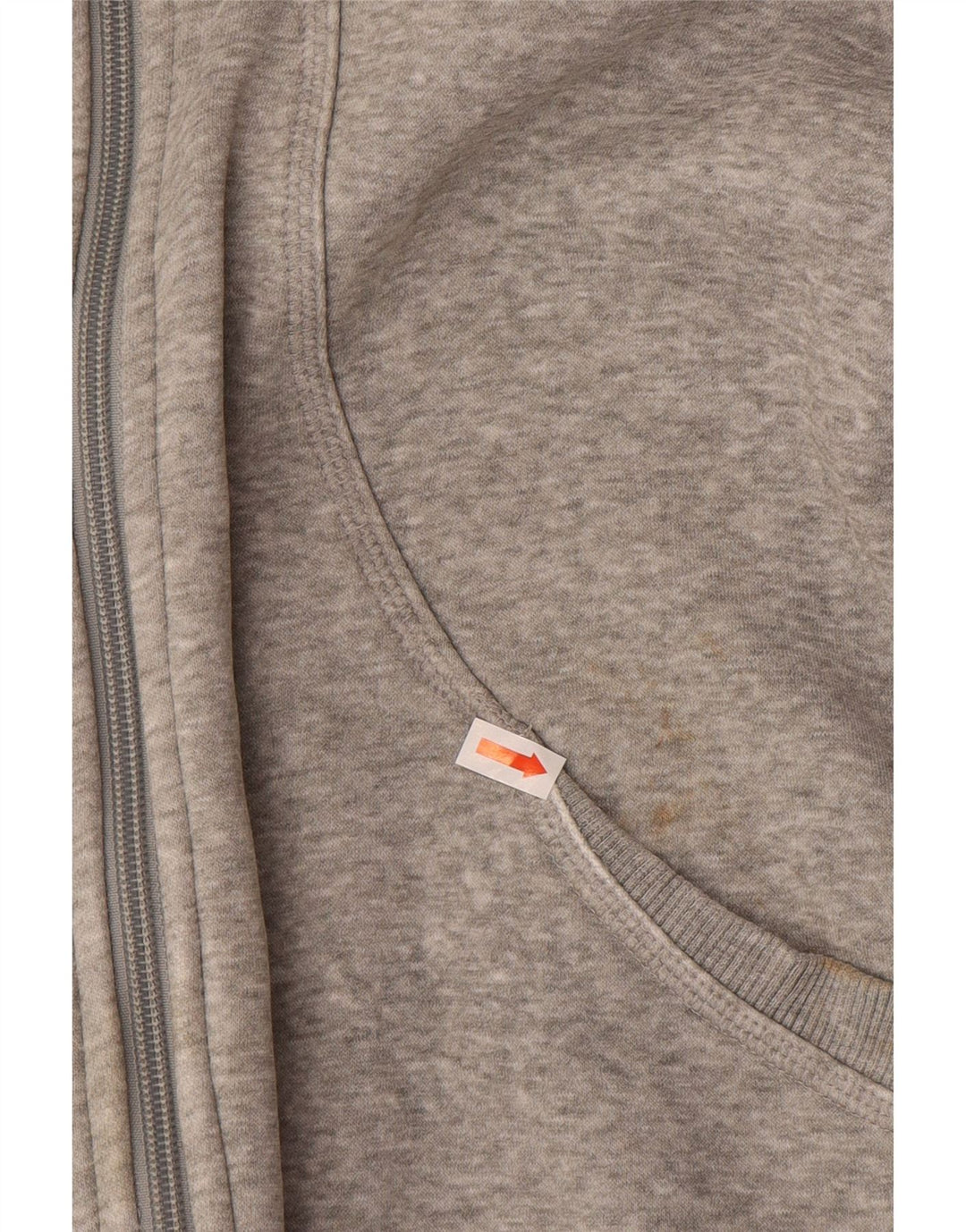 PUMA Womens Zip Hoodie Sweater UK 12 Medium Grey Cotton