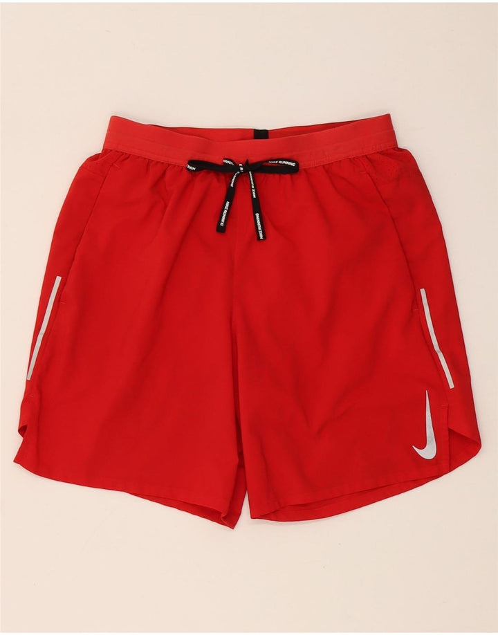 Nike Dame Dri Fit sportsshorts UK 8 Small Red Polyester
