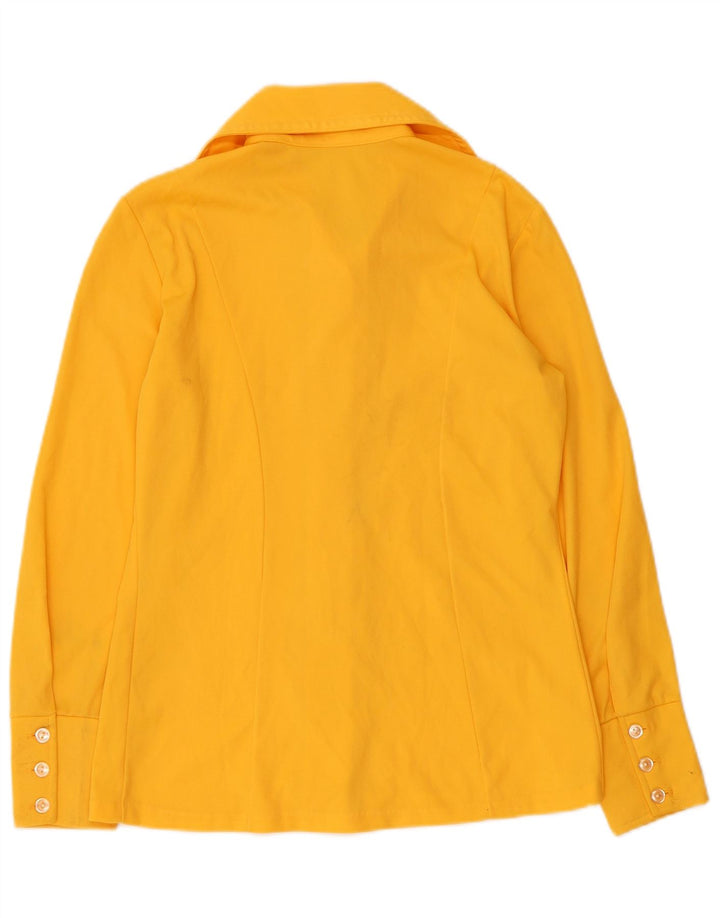 Vintage dameskjorte UK 12 Medium Yellow