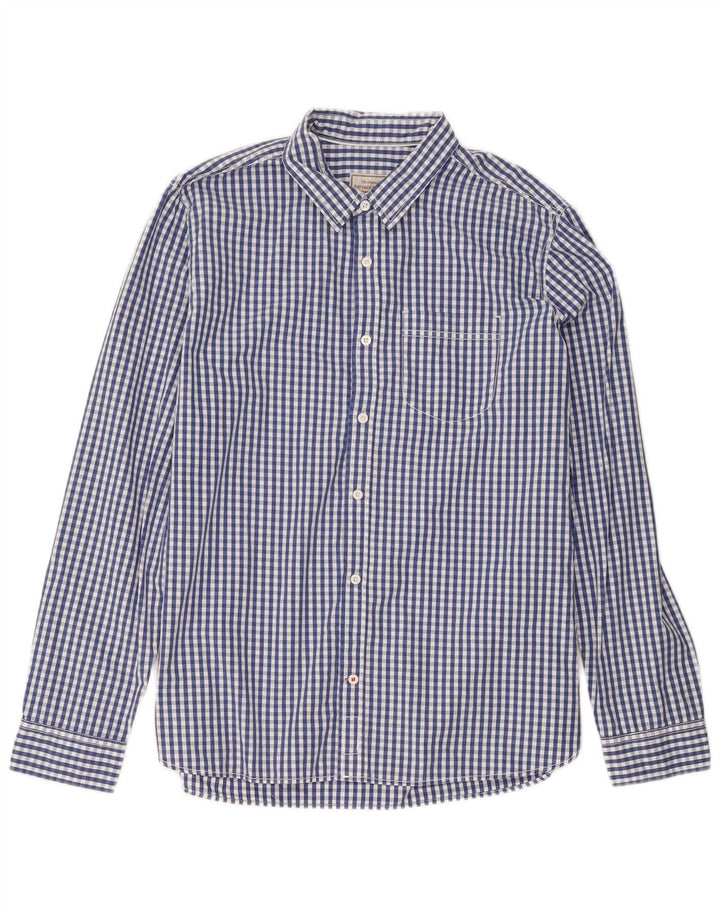 Fat Face Herreskjorte Stor Blå Gingham Bomuld