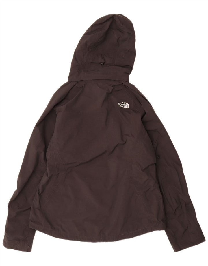 THE NORTH FACE Dame Hyvent Regnjakke med hætte UK 16 Stor sort nylon