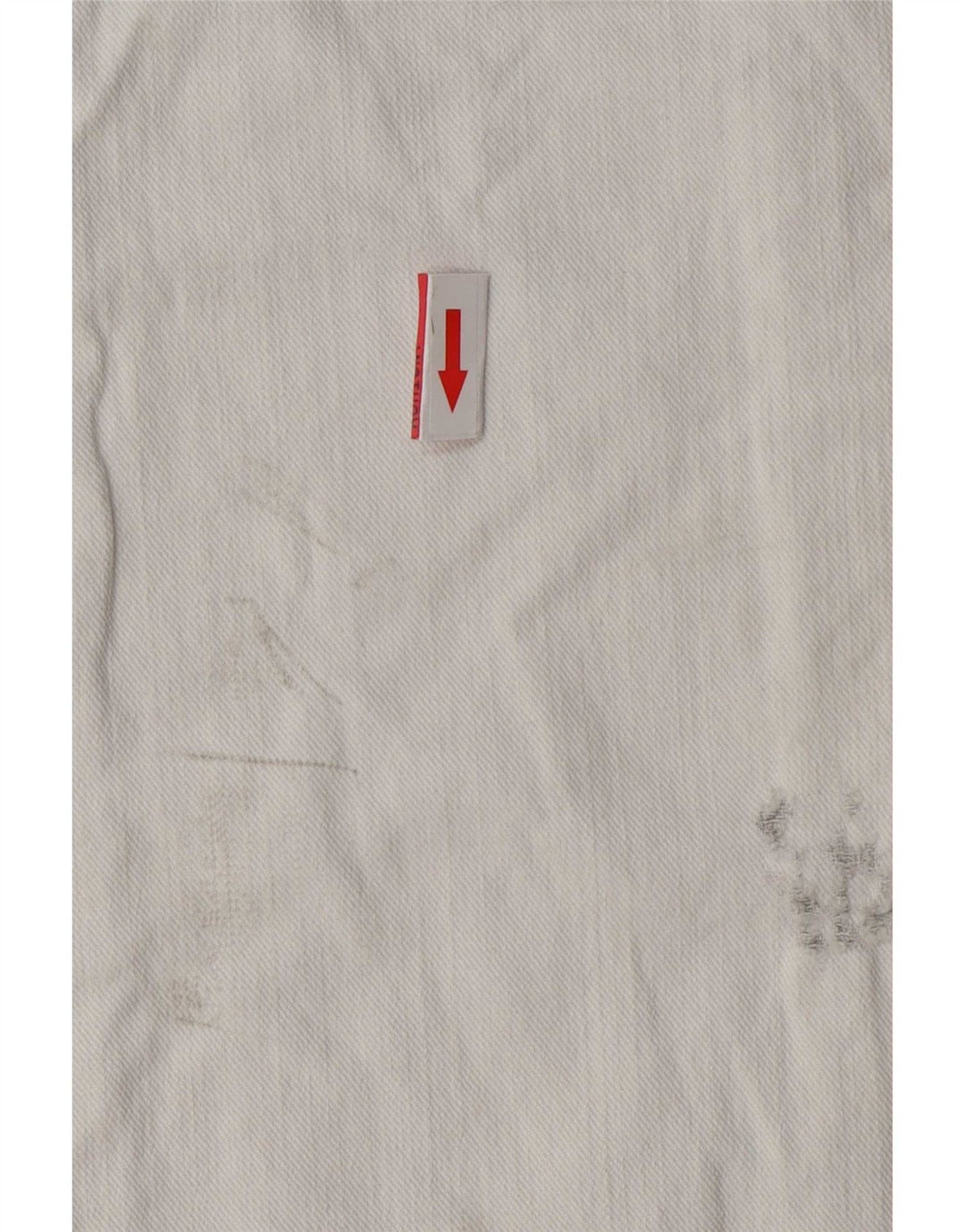 Vintage Dame Distressed Straight Jeans W26 L33 Hvid