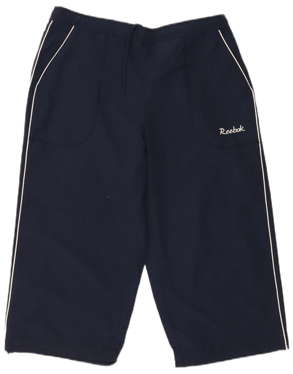 Reebok Dame Capri Træningsdragt Bukser UK 18 XL Navy Blue Polyester
