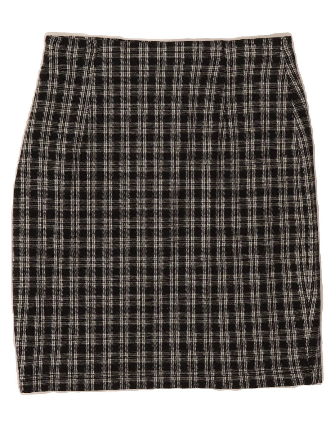 VINTAGE Womens Pencil Skirt IT 44 Medium W28  Black Check Wool Vintage Vintage and Second-Hand Vintage from Messina Hembry 