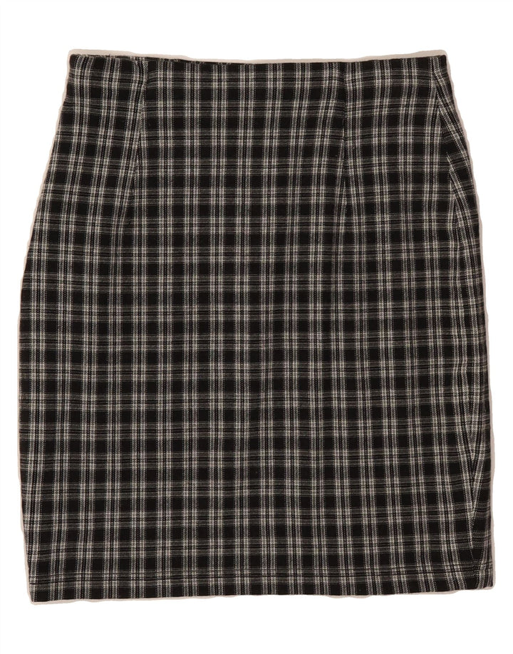 VINTAGE Womens Pencil Skirt IT 44 Medium W28  Black Check Wool Vintage Vintage and Second-Hand Vintage from Messina Hembry 