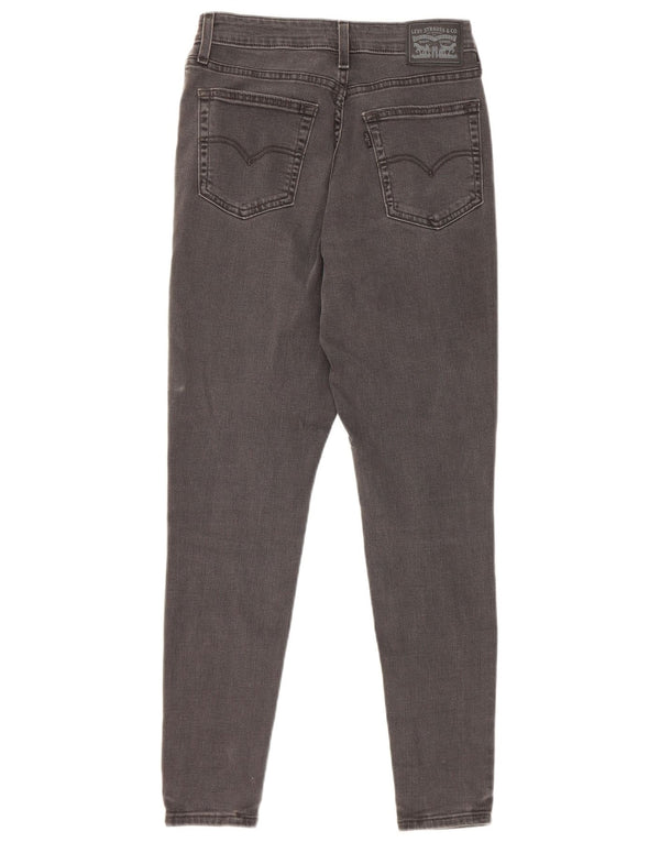Levi's Dame 721 Skinny Jeans med høj talje W26 L28 Grå Bomuld
