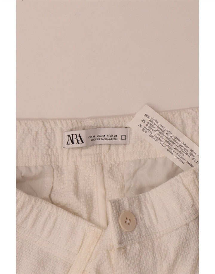 Zara Herre Pegged Chino Bukser Medium W31 L29 Hvid Bomuld