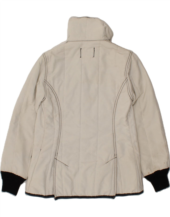 REFRIGIWEAR Womens Windbreaker Jacket UK 10 Small Off White Vintage Refrigiwear and Second-Hand Refrigiwear from Messina Hembry 