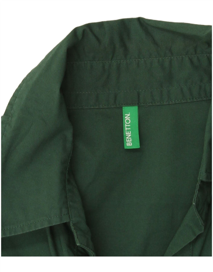 Benetton Dame Pullover Shirt UK 12 Medium Green
