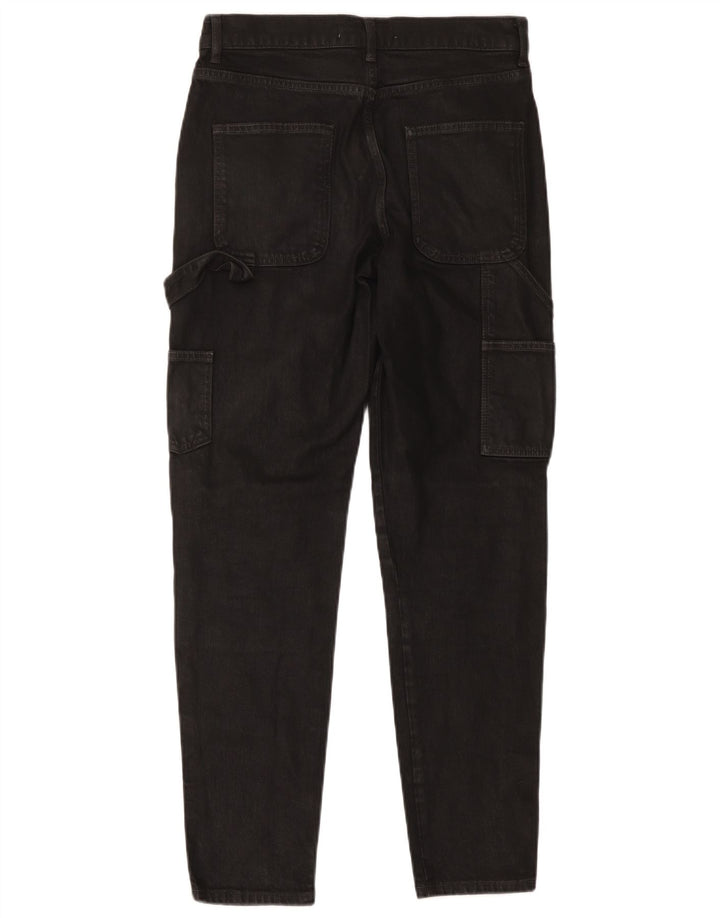 Zara Herre Cargo Slim Jeans EU 38 Small W30 L30 Sort Bomuld