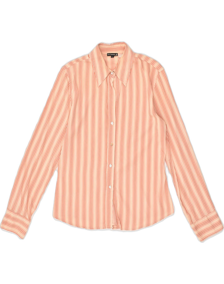 BEST COMPANY Womens Shirt UK 12 Medium Orange Striped | Vintage Best Company | Thrift | Second-Hand Best Company | Used Clothing | Messina Hembry 