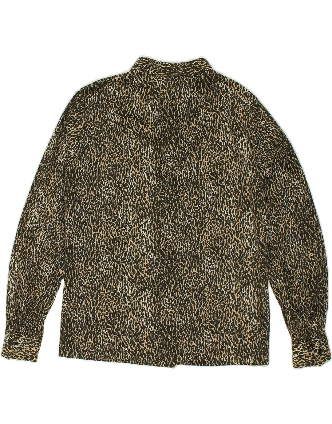 VINTAGE Womens Shirt Blouse IT 40 Small Brown Animal Print Polyester Vintage Vintage and Second-Hand Vintage from Messina Hembry 