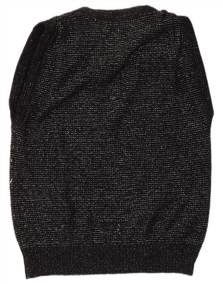 VINTAGE Damevest Tank Top EU 40/42 Medium Black Flecked Acryl