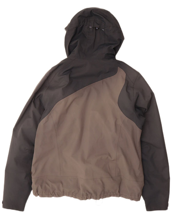Jack Wolfskin Dame Windbreaker Jacket UK 16 Large Black Colourblock