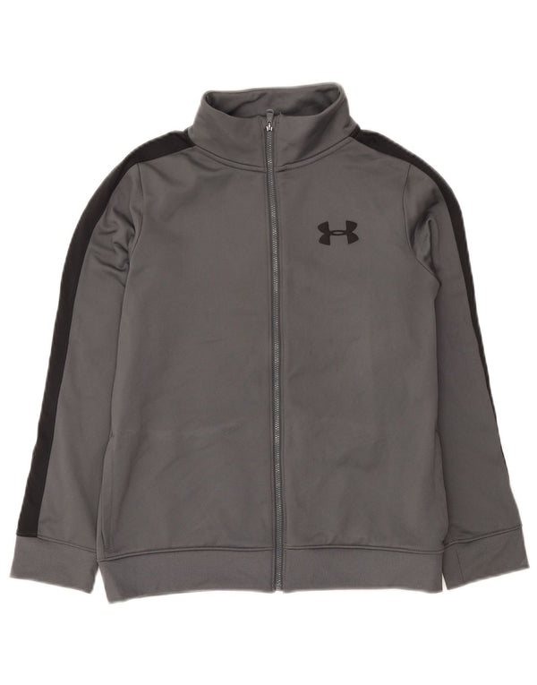 Under Armour drenge træningsdragt topjakke 9-10 år medium grå farveblok