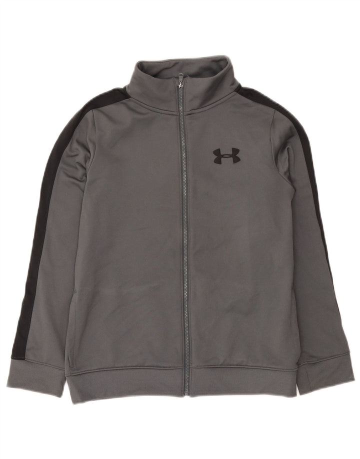 Under Armour drenge træningsdragt topjakke 9-10 år medium grå farveblok