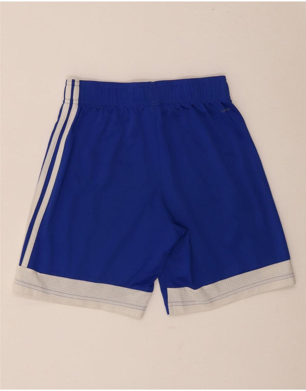 Adidas Boys Climalite Sportshorts 11-12 år Blå Colourblock Polyester