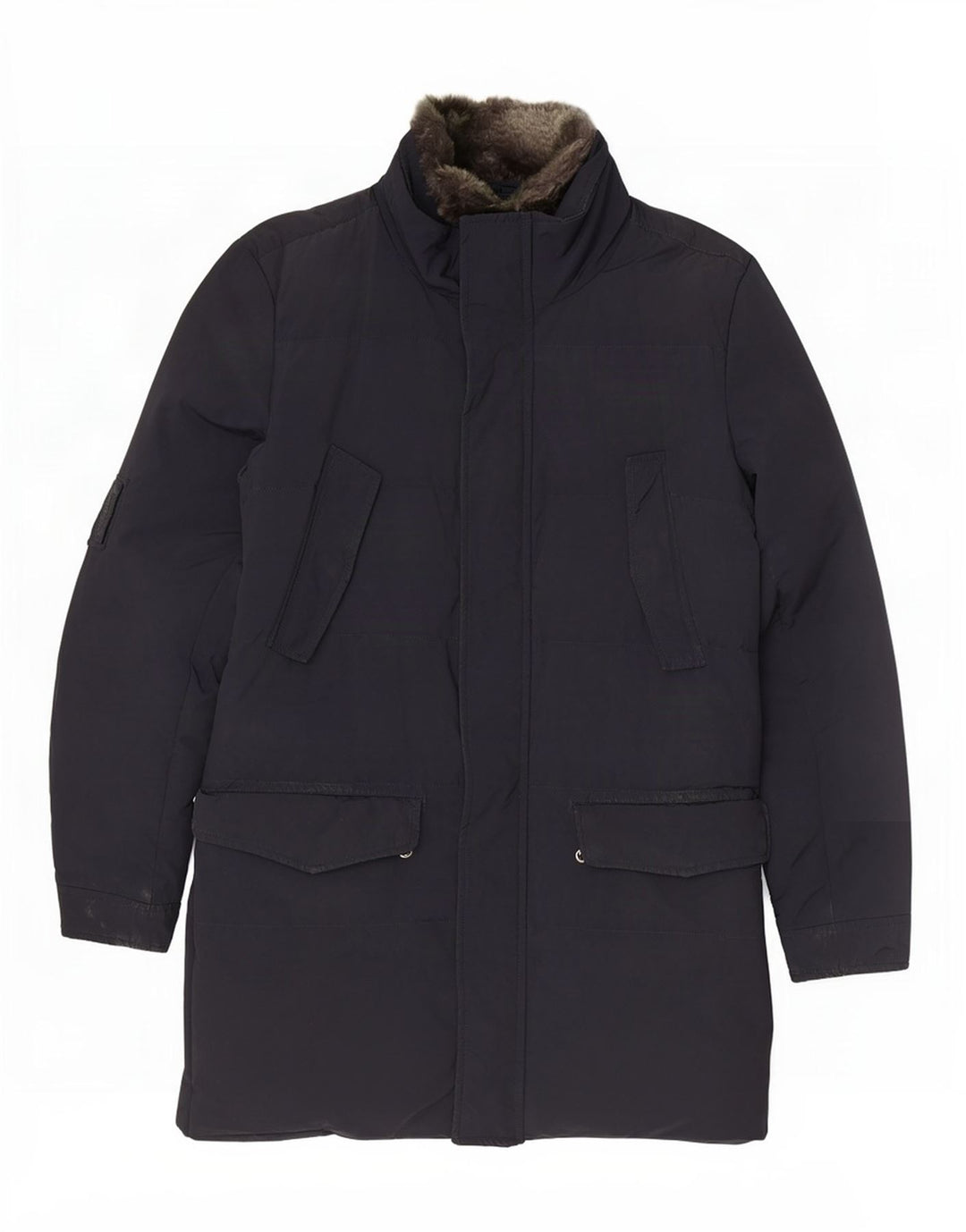 Woolrich Polstret frakke til mænd UK 38 Medium Navy Blue Polyester