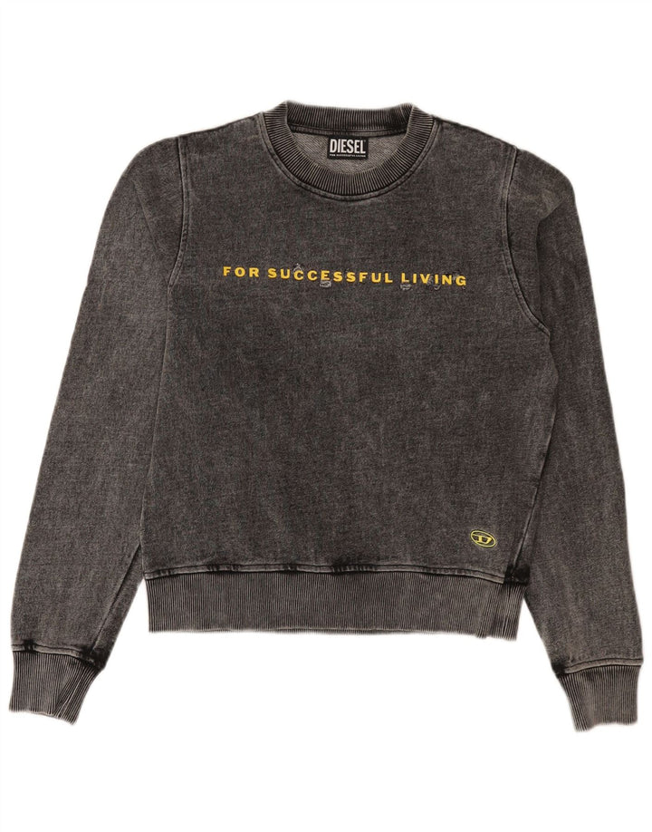 Diesel Herre Grafisk Sweatshirt Jumper 2XS Grå