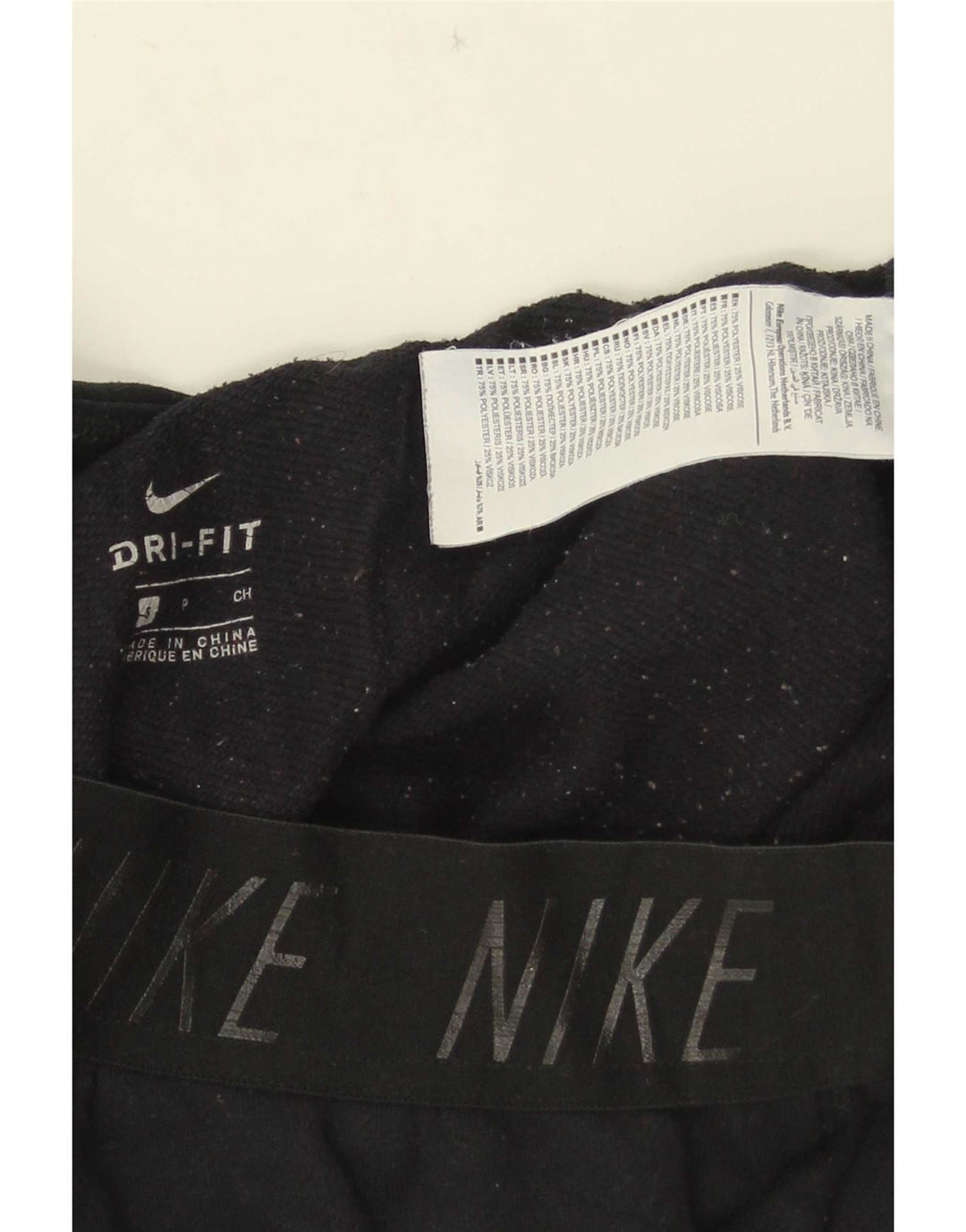 Nike Dame Dri Fit Grafisk træningsdragt Bukser UK 10 Small Black Polyester