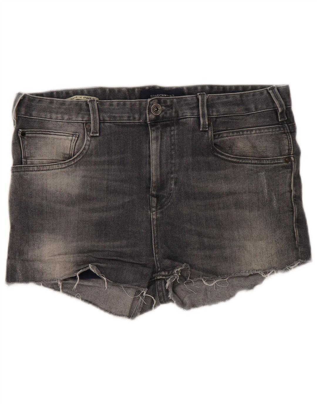 Scotch & Soda Dame Denim Hot Pants W30 medium grå bomuld