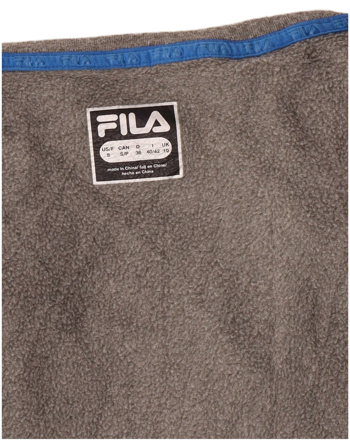 Fila Dame Grafisk Sweatshirt Jumper UK 10 Lille Grå