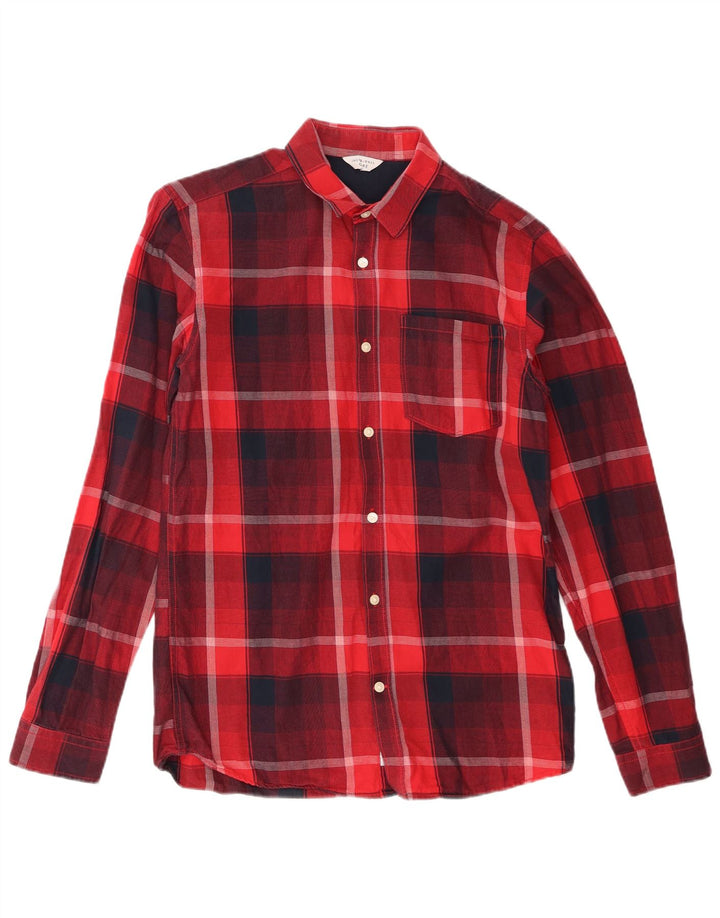 Jack & Jones herreskjorte Medium rød ternet bomuld