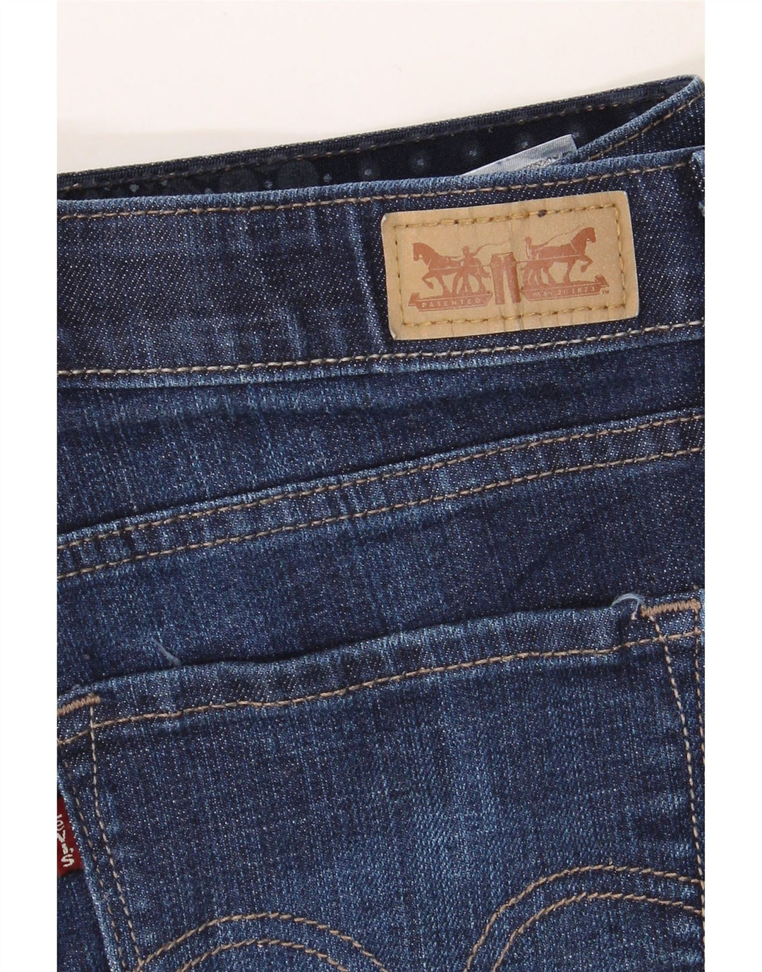 LEVI'S Womens 525 Denim Shorts US 10 Large W28 Navy Blue Cotton Vintage Levi's and Second-Hand Levi's from Messina Hembry 