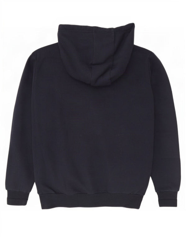 Ellesse Dame Grafisk Hoodie Jumper UK 12 Medium Navy Blue Bomuld
