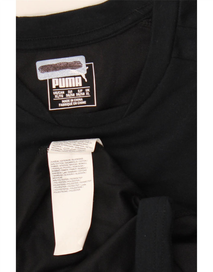 Puma Herre T-Shirt Top XL Sort Bomuld