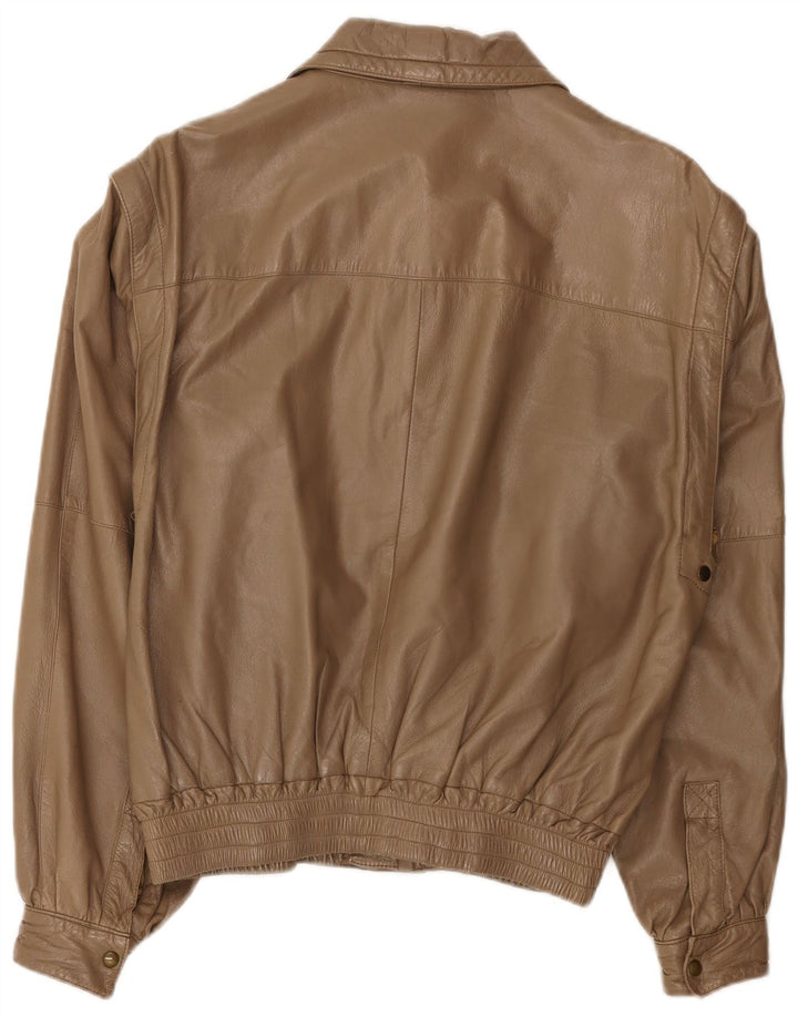 Vintage herre læderjakke UK 38 Medium Beige