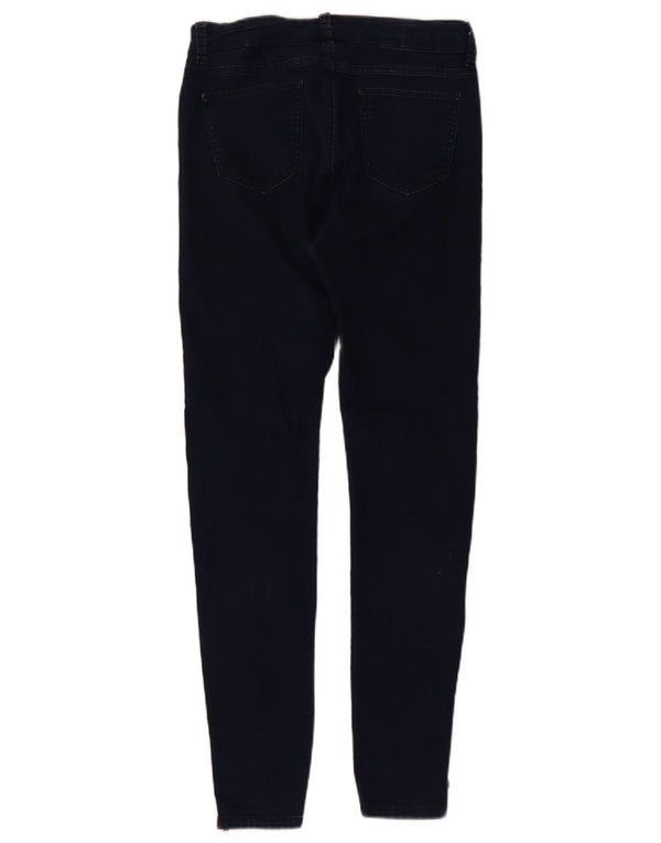 Marks & Spencer Dame Skinny Jeans UK 10 Small W26 L28 Marineblå Bomuld