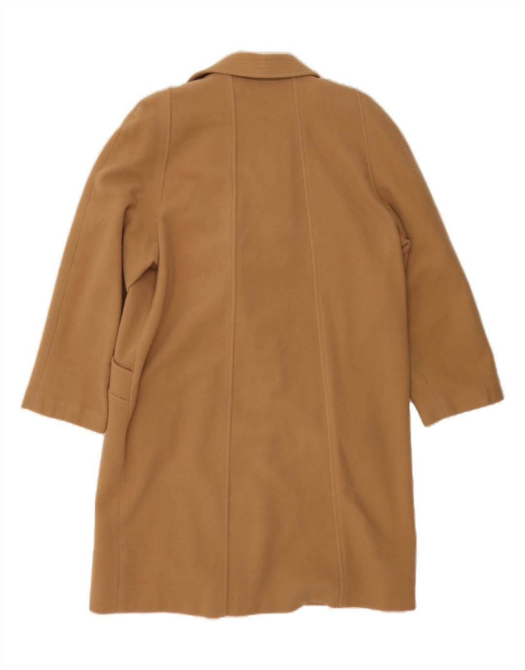 VINTAGE Womens Double Breasted Coat UK 14 Medium Brown Wool Vintage Vintage and Second-Hand Vintage from Messina Hembry 