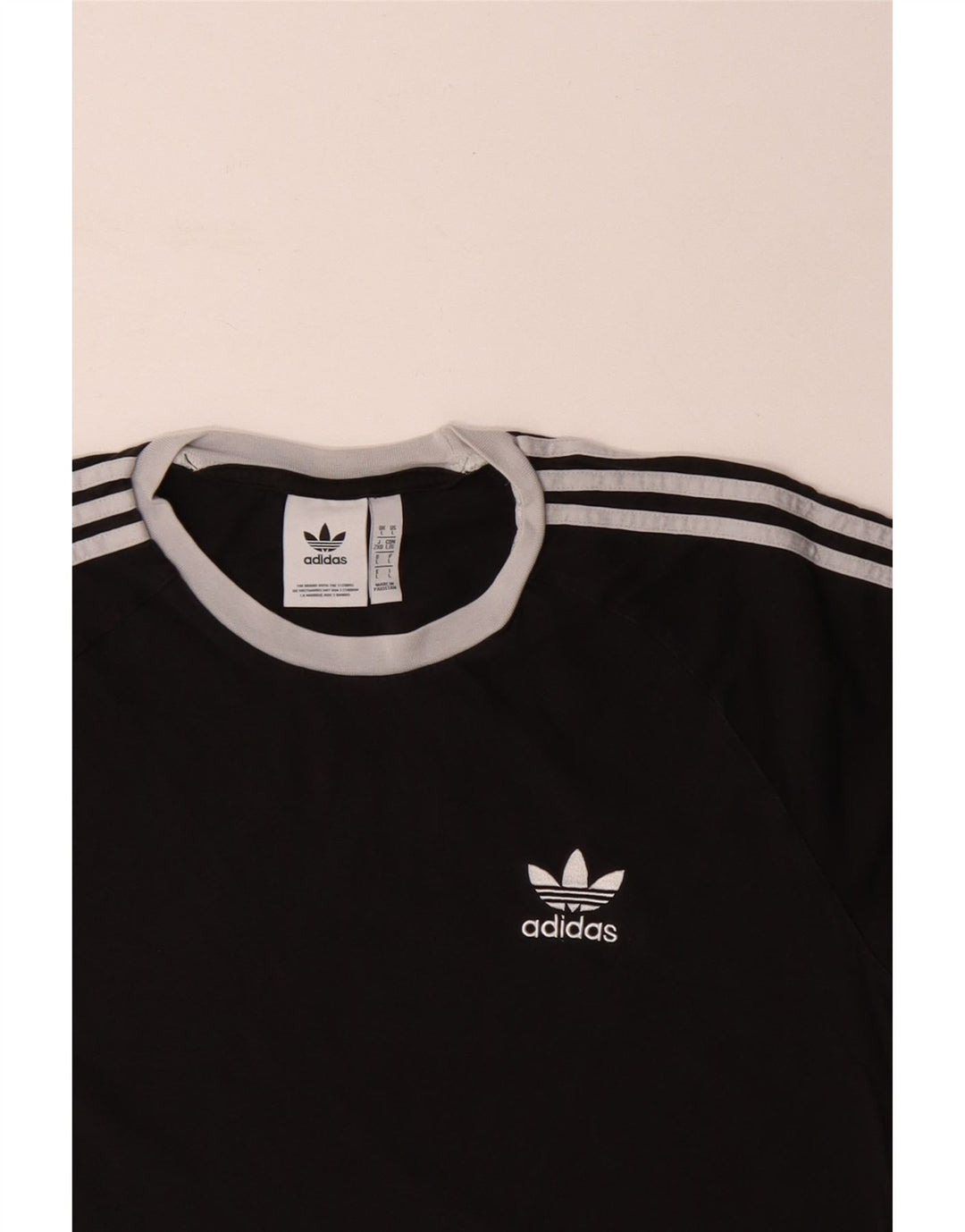 ADIDAS Herre T-Shirt Top Stor Sort Bomuld